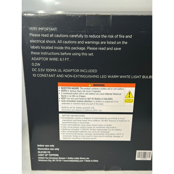 The Christmas Shoppe Electric 10-LED Glitter Star Tree Topper – Silver Light-Up - Picture 6 of 9